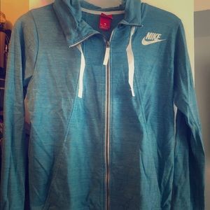 Nike blue zip up hoodie